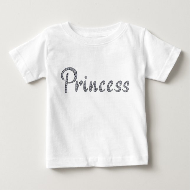 Camiseta Para Bebê Tutu princesa de bainha (Frente)