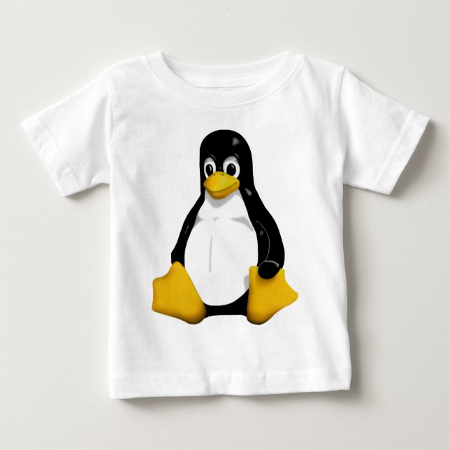 Camiseta Para Bebê Tux (Frente)