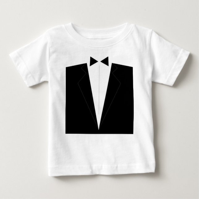 Camiseta Para Bebê Tux Romper Formal (Frente)