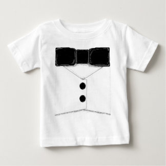 Camiseta Para Bebê Tuxedo Vest e Bowtie Shirt