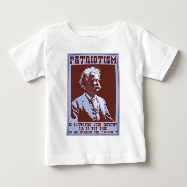 Camiseta Para Bebê Twain - Patriotismo (Frente)