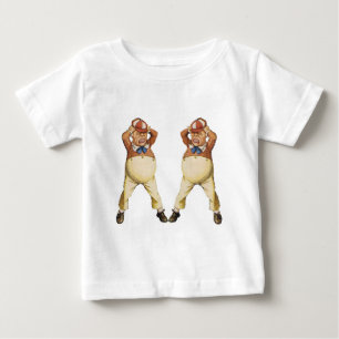 Camiseta Para Bebê Tweedledee e Tweedledum