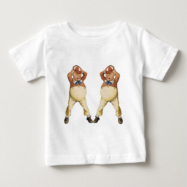 Camiseta Para Bebê Tweedledee e Tweedledum (Frente)