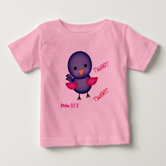 Camiseta Para Bebê Tweet Birdy Tutu Bodydress (Frente)