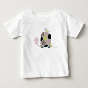 Camiseta Para Bebê Tweeter em um Urso de Pelúcia de Pedra de Tartarug