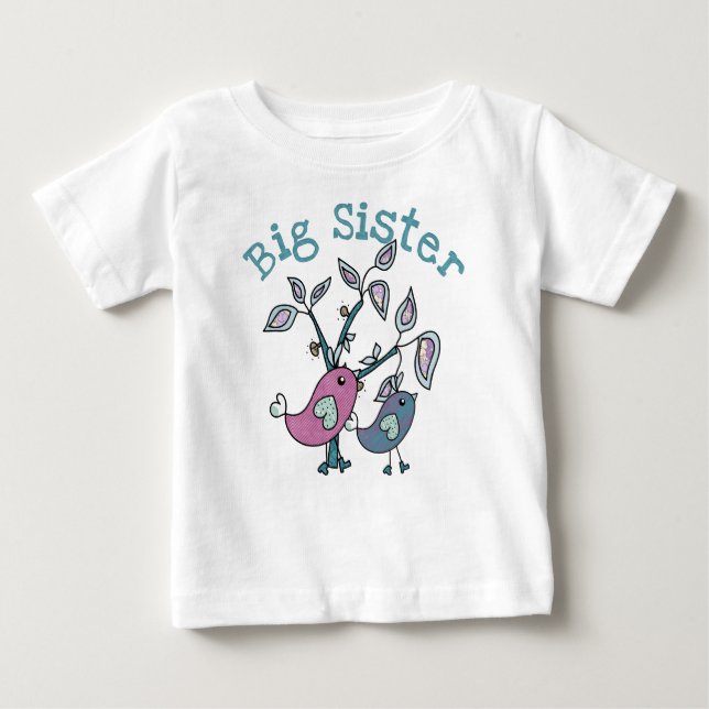 Camiseta Para Bebê Tweety Birds Big Sister (Frente)