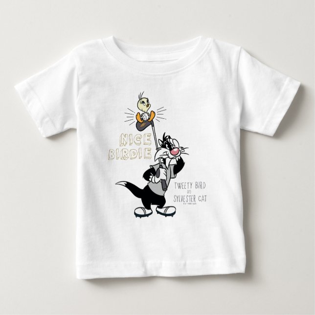 Camiseta Para Bebê TWEETY™ & SYLVESTER™ Golfing - Belo Birdie (Frente)