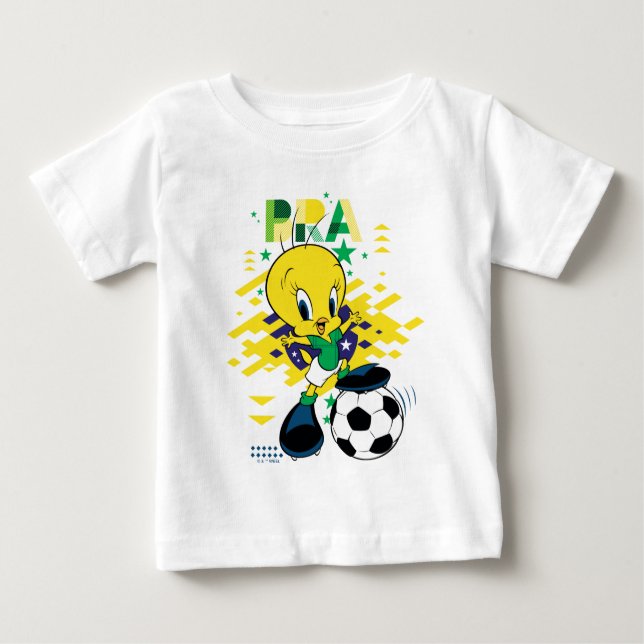 Camiseta Para Bebê TWEETY™ Team Brazil Soccer Graphic (Frente)