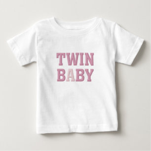 Camiseta Para Bebê Twin Baby A (Rosa)