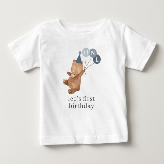Camiseta Para Bebê Twin Menino (Direita) - Chapéu do Partido Urso - p (Frente)