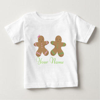 Camiseta Para Bebê Twin Personalizado Gingercake Cookie Baby