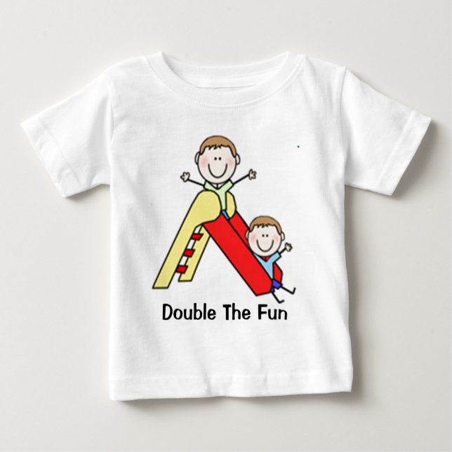 Camiseta Para Bebê Twin Stick Figures (Frente)