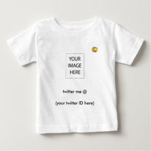 Camiseta Para Bebê twitter me @ (seu ID do twitter aqui) Design de go