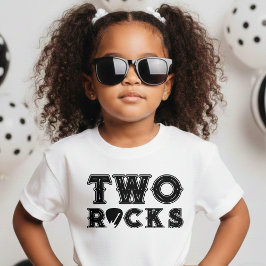 Camiseta Para Bebê Two Rocks Guitar Pick 2nd Birthday Party