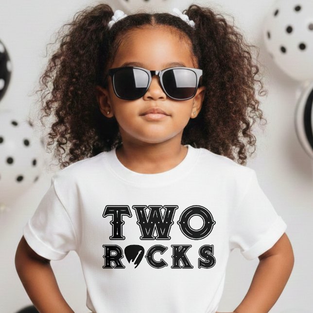 Camiseta Para Bebê Two Rocks Guitar Pick 2nd Birthday Party (Criador carregado)