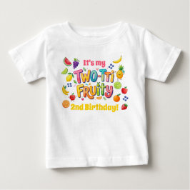Camiseta Para Bebê Two-tti Fruity 2nd Birthday Party