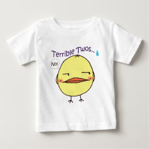 Camiseta Para Bebê ~ Twos terríveis do grão-de-bico. T-shirt infantil