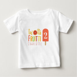 Camiseta Para Bebê Twotti Fruitti Citrus Ice Pop Segundo Aniversário