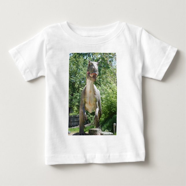 Camiseta Para Bebê Tyrannosaurus Rex Dinosaur (Frente)