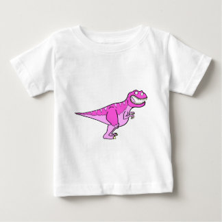 Camiseta Para Bebê Tyrannosaurus Rex rosa