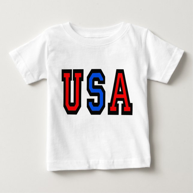 Camiseta Para Bebê U.S. Patriotic Toddler T-Shirt (Frente)