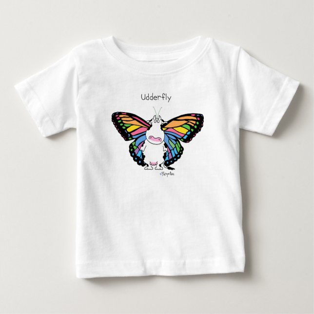 Camiseta Para Bebê UDDERFLY por Sandra Boynton (Frente)