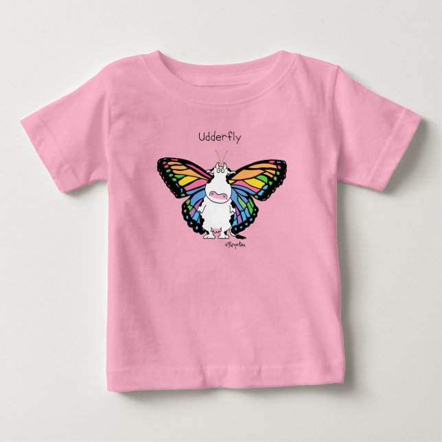 Camiseta Para Bebê UDDERFLY por Sandra Boynton (Frente)