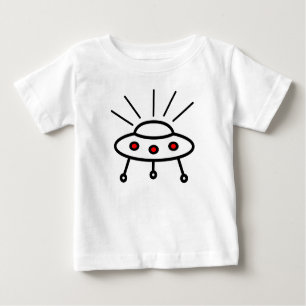 Camiseta Para Bebê UFO acredito em alienígena de discos voadores