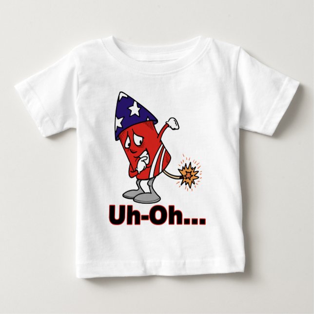 Camiseta Para Bebê Uh oh (Frente)