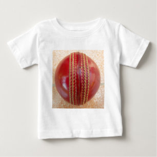 Camiseta Para Bebê Última Bola Internacional de Críquete de Couro Ver