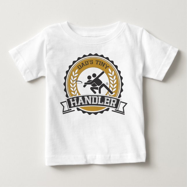 Camiseta Para Bebê Ultimate Frisbee - pequenos manipuladores de Pai (Frente)
