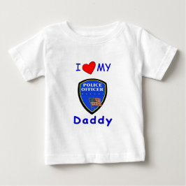 Camiseta Para Bebê Um amor meu pai da polícia
