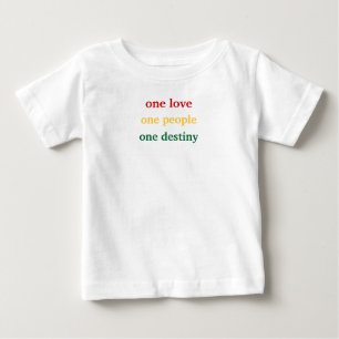 Camiseta Para Bebê um amor, uma pessoas, um destino
