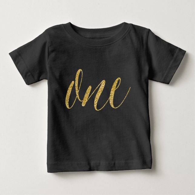 Camiseta Para Bebê Um ano (Frente)