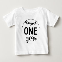 Um Ano de Beisebol Baby Milestone -