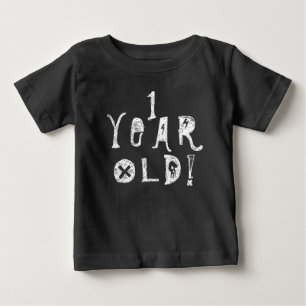 Camiseta Para Bebê Um ano de idade, um bebê bonito, rock