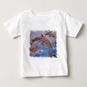 Camiseta Para Bebê Um bando de golfinhos picantes