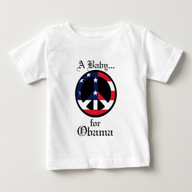 Camiseta Para Bebê Um bebê para Obama (Frente)