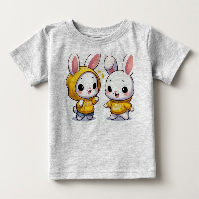 Camiseta Para Bebê um belo coelhinho (Frente)