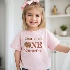 Camiseta Para Bebê Um Bolo de Aniversário de 1 Ano