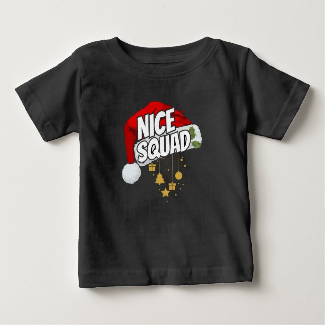 Camiseta Para Bebê Um bom Natal para a família. (Frente)