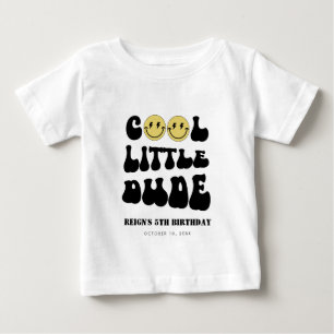 Camiseta Para Bebê Um Cara Feliz   Meninos Rad Crianças 5º Aniversári