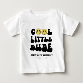 Camiseta Para Bebê Um Cara Feliz | Meninos Rad Kids 5º Aniversário
