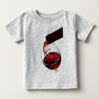 Camiseta Para Bebê Um copo de vinho tinto
