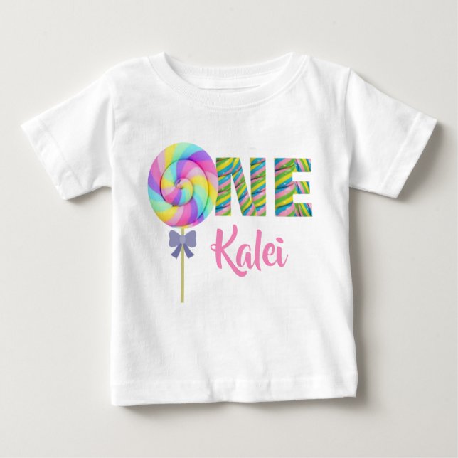 Camiseta Para Bebê Um costume do pirulito (Frente)