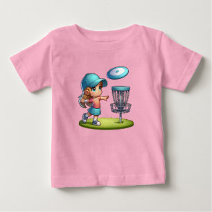 Camiseta Para Bebê Um desenho animado de golfe para garotinha