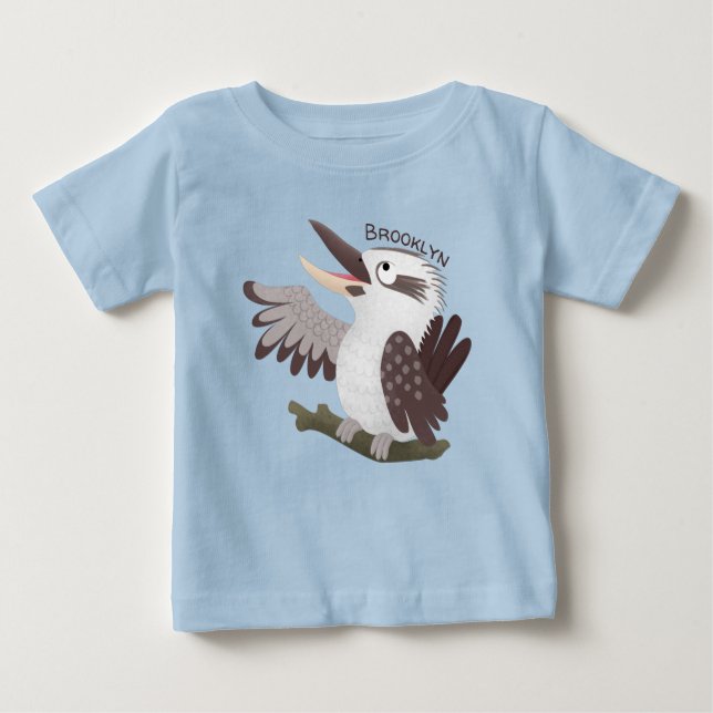 Camiseta Para Bebê Um desenho animado e engraçado (Frente)