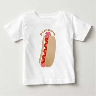 Camiseta Para Bebê Um desenho animado e engraçado de Weiner