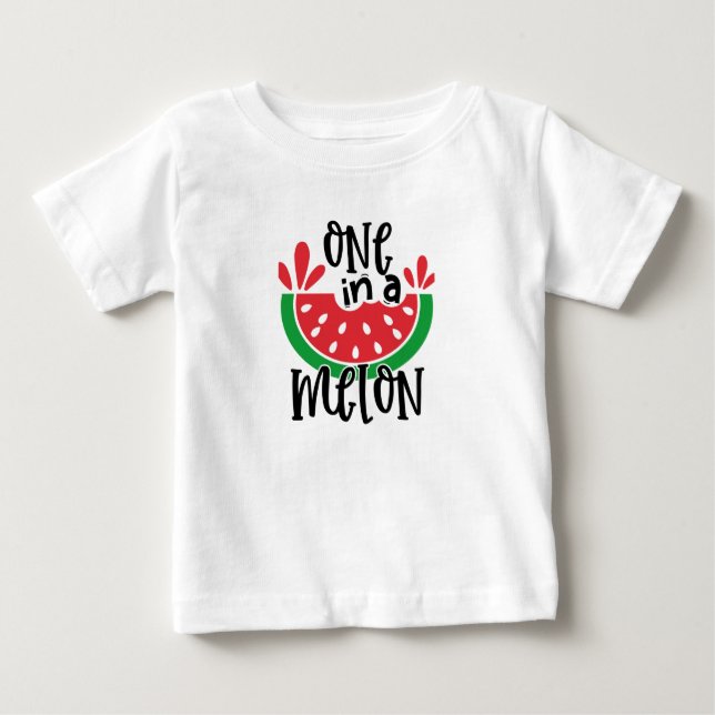 Camiseta Para Bebê Um em um melão (Frente)