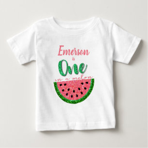 Camiseta Para Bebê Um em um melão, onsie da melancia, tutu do